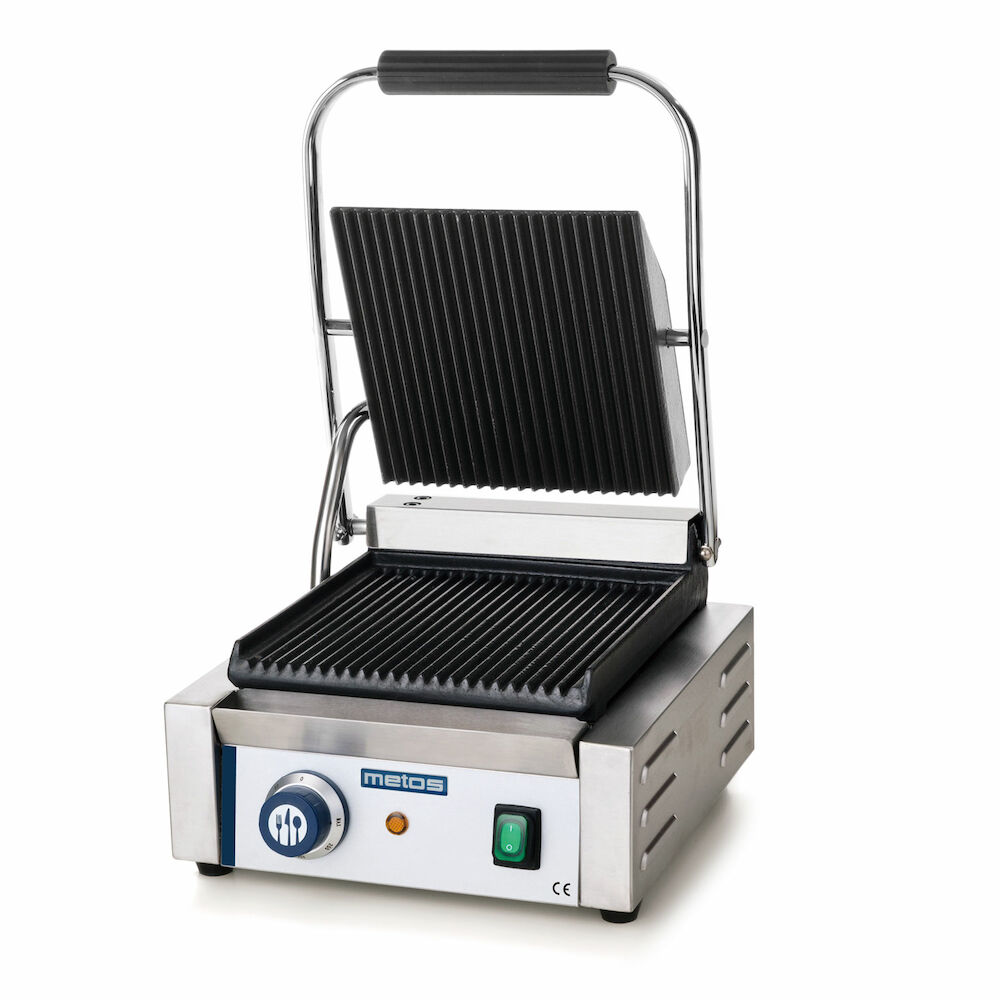 Panini grill Metos 220x230 mm ribbed, single