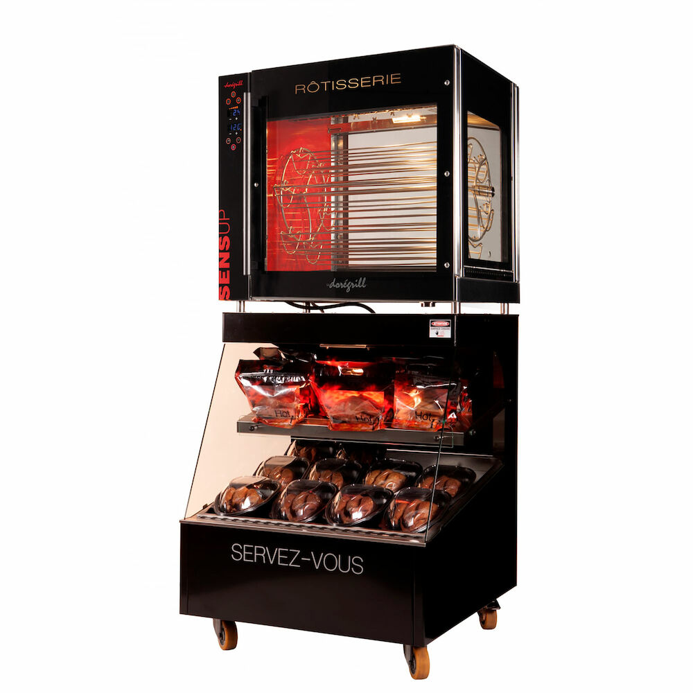 Rotisserie grilis Metos Sensup 6+svitarnos vitrina V110 LS