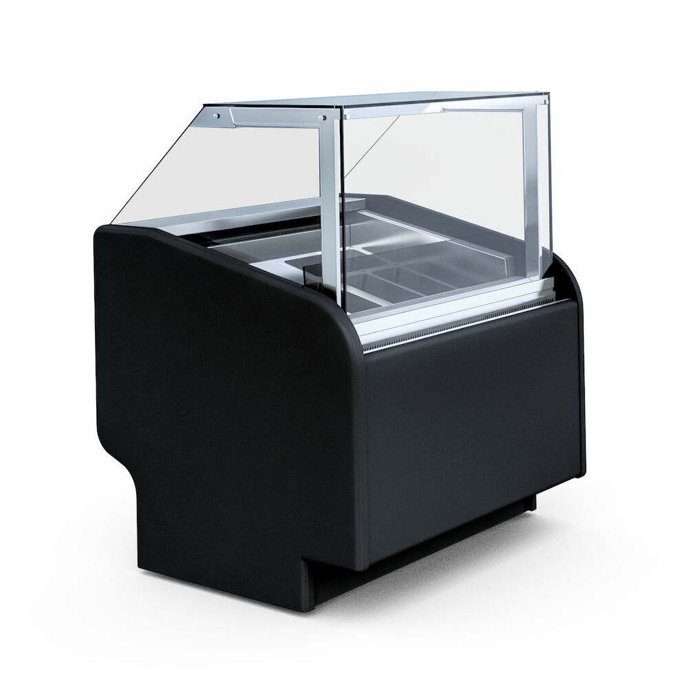 Ice cream display Metos Aruba 2/1.25 SQR Black