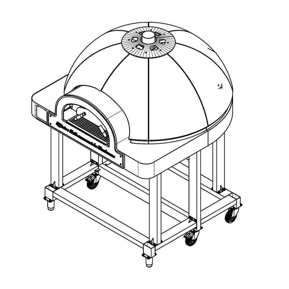 Stovas picų krosnei Metos DOME, mobilus