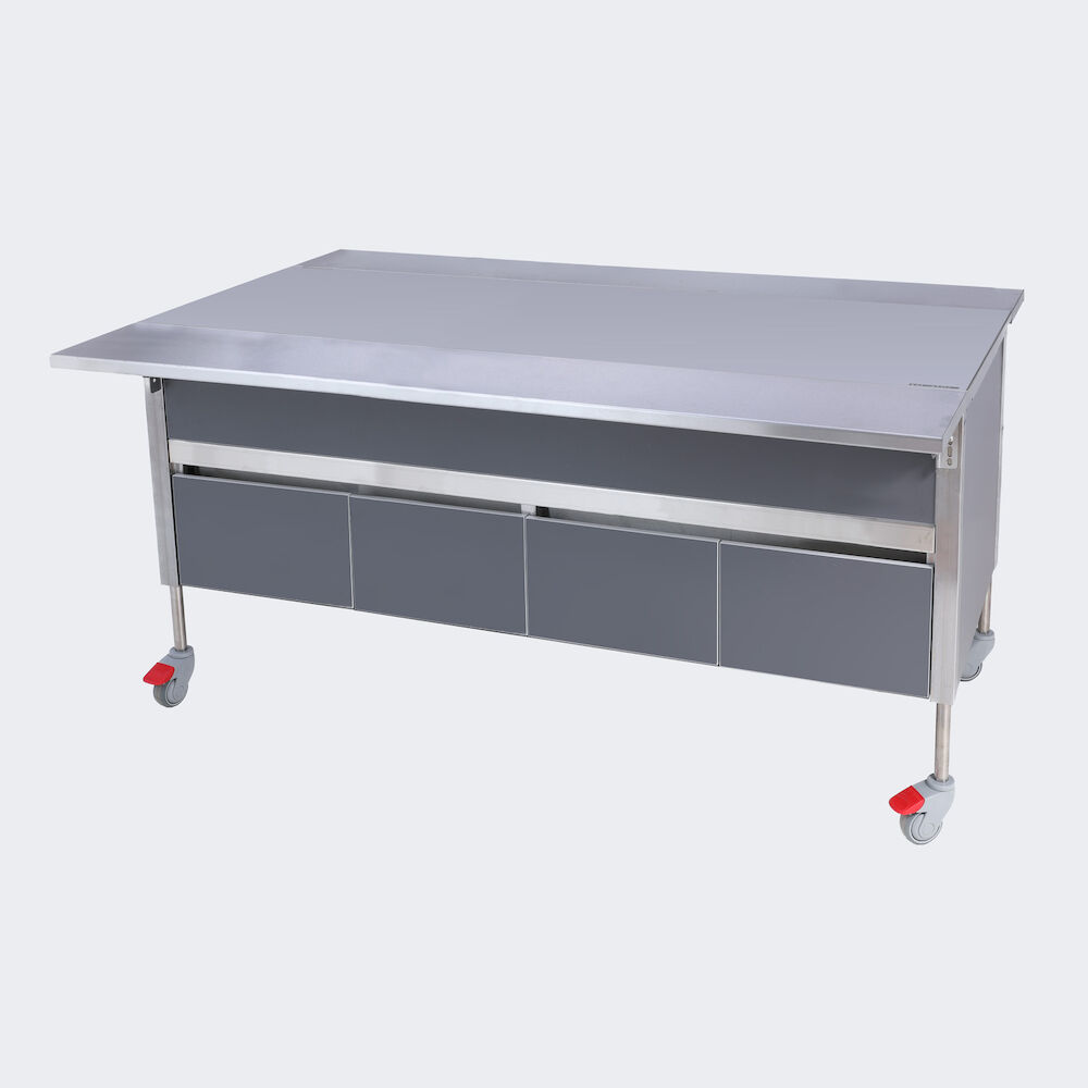 Neutral serving trolley Luna 1600x650x900