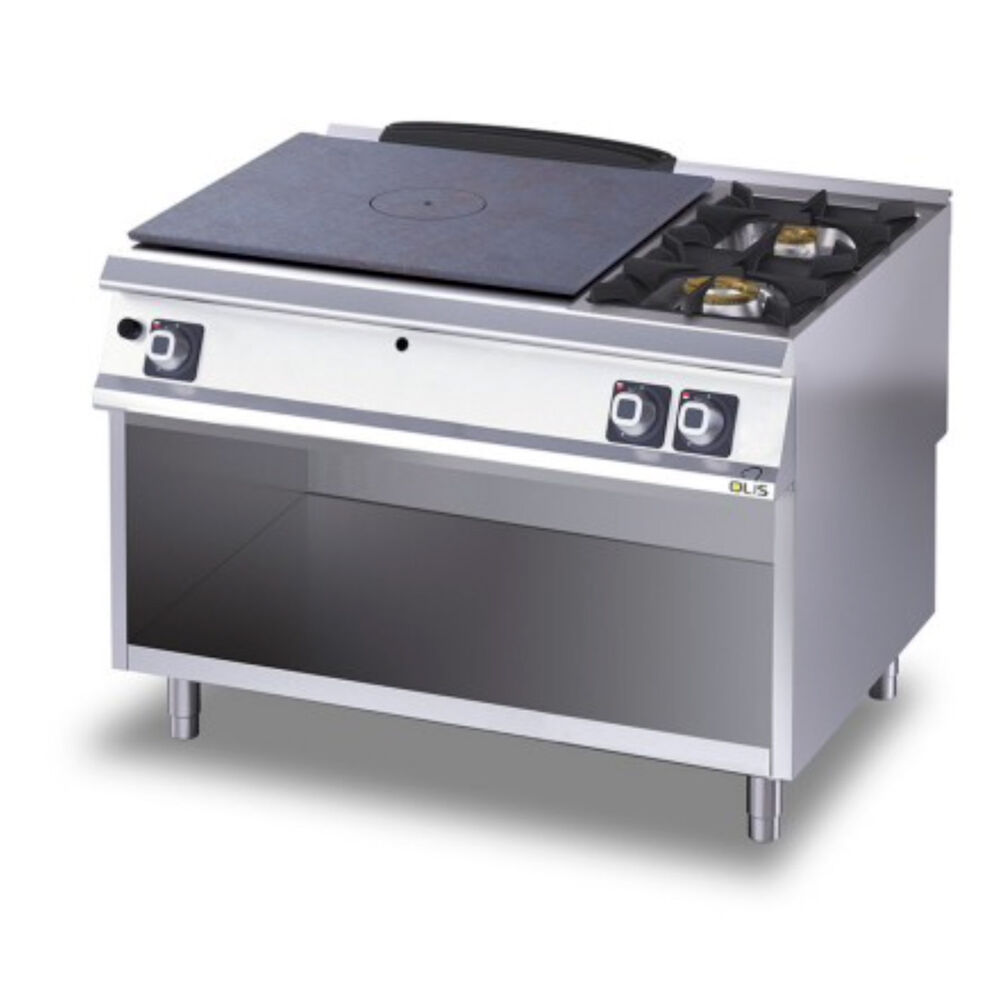 Gas range Metos Diamante D96/10CTGDX with open cupboard