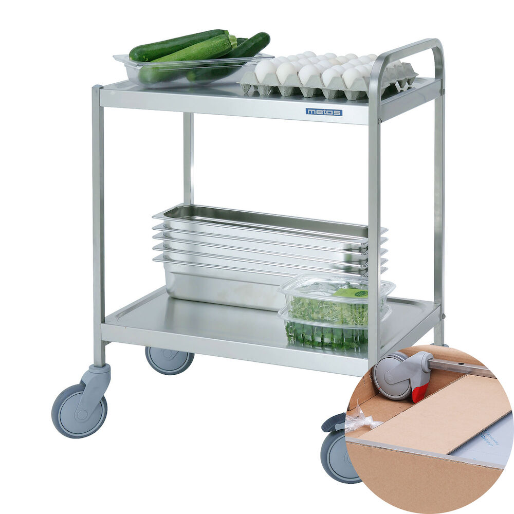 Service trolley Metos SET-70/2 Flat Pack, 2 tiers