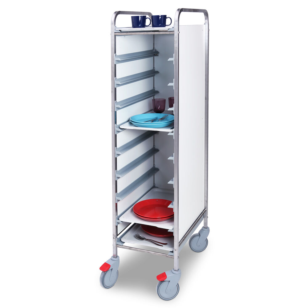 Tray trolley Metos TRT-10C Flat Pack, white